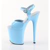 Pleaser - FLAMINGO809 Sandale à bride à la cheville, Pole dance chaussures - Bleu Product image